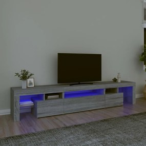 vidaXL Έπιπλο Τηλεόρασης με LED Γκρι Sonoma 215x36,5x40 εκ.