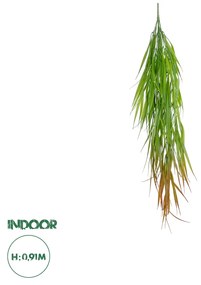 GloboStar® Artificial Garden HANGING CORN GRASS  20826 Τεχνητό Διακοσμητικό Κρεμαστό κλαδί Καλαμπόκι Μ23 x Π10 x Υ91cm