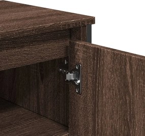 vidaXL Ντουλάπι Νιπτήρα Μπάνιου Καφέ Δρυς 91x35x60 εκ. Επεξ. Ξύλο