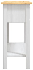 vidaXL Τραπέζι Κονσόλα Μεξικ. Corona Λευκό 90x34,5x73 εκ. Ξύλο Πεύκου