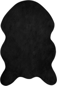 vidaXL Χαλιά Ψεύτικου Κουνελιού Olite Μαύρο 80 x 120 cm Πολυεστέρας