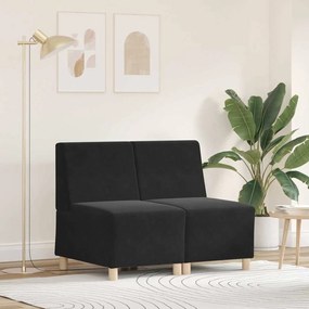 vidaXL Μοναδικός Καναπές χωρίς Χερούλια 2 pcs Μαύρο 55 x 74 x 82 εκ.