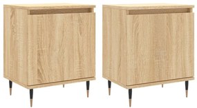 vidaXL Κομοδίνα 2 τεμ. Sonoma Δρυς 40x30x50 εκ. από Επεξεργασμένο Ξύλο
