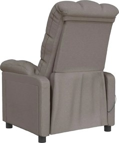 vidaXL Πολυθρόνα Μασάζ Taupe Υφασμάτινη
