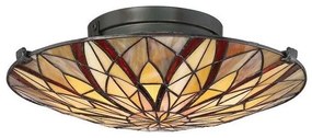 Πλαφονιέρα Φωτιστικό Οροφής 2xE27 Μπρονζέ Tiffany Victory QZ-VICTORY-SF Elstead Lighting QZ-VICTORY-SF Μπρονζέ