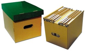 Νext κουτί κρεμαστ. φακέλ. καφέ-πράσινο Υ25x25x34εκ.  τμχ.