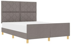 vidaXL Καφέ Υφασμάτινο Κρεβάτι 140x200 εκ