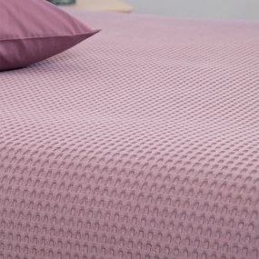 Κουβέρτα Πικέ Μονή (170x240) Naf-Naf Waffle Purple
