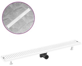 vidaXL Σιφόνι Ντουζιέρας με Τρύπες 93 x 14 εκ. από Ανοξείδωτο Ατσάλι