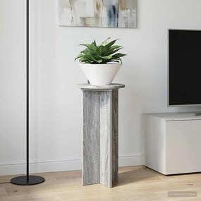 vidaXL Βάση φυτών 2 τεμ. Γκρι Sonoma 29,5 x 29,5 x 60 εκ.