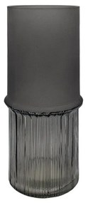 Βάζο Γυάλινο Bambou 019576 D11xH25,5cm Grey Glass