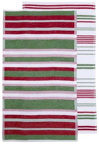 Ποτηρόπανα Ζακάρ 364 (Σετ 2τμχ) Multi Viopros 40x60cm 100% Cotton