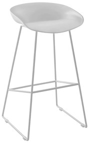 Σκαμπό μπαρ NAILA Μεταλλικό με Κάθισμα PP Λευκό 47x47x83 εκ. 2αδα 47x47x83 εκ.