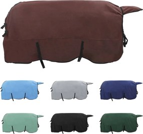 vidaXL Σαμάρι Ίππου Πλήρης Σκούρος Καφέ Πολυεστέρας