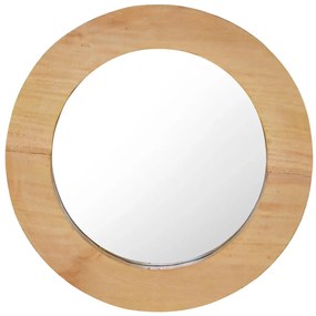 vidaXL Καθρέφτης Τοίχου Στρογγυλός 40 εκ. από Ξύλο Teak