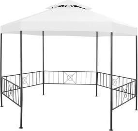 vidaXL Κιόσκι Κήπου Λευκό 323 x 275 x 265 εκ. 180 γρ./μ²