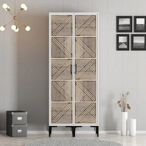 Stewehome Ντουλάπα με δύο πόρτες (PP) 80x47x210 cm