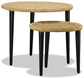 vidaXL Τραπεζάκια Σαλονιού Σετ 2 Τεμ. από Φυσική Γιούτα
