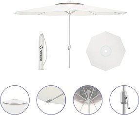 Solskjerm Marbueno Λευκό πολυεστέρας Χάλυβας Ø 270 cm