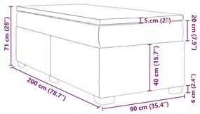 ΚΡΕΒΑΤΙ BOXSPRING ΜΕ ΣΤΡΩΜΑ ΑΝΟΙΧΤΟ ΓΚΡΙ 90X200 ΕΚ. ΥΦΑΣΜΑΤΙΝΟ 3285102