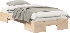 vidaXL Σκελετός Κρεβατιού Καφέ 90 x 190 cm