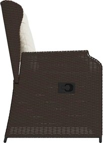 vidaXL Παγκάκι κήπου 2 pcs Καφέ συνθετικό ρατάν