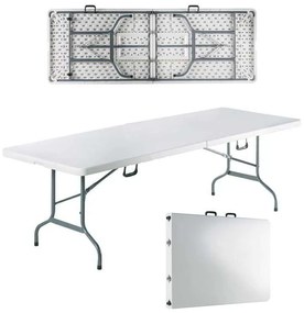 Τραπέζι 240x85cm Συνεδρίου BLOW-R Πτυσ/νο Λευκό (Βαλίτσα)