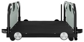 vidaXL Τρέιλερ Ποδηλάτου Γκρι Ύφασμα Oxford/Σίδηρος