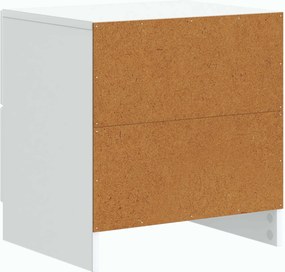 vidaXL Κομοδίνο Λευκό 43 x 34,5 x 44,5 εκ Επεξεργασμένο Ξύλο
