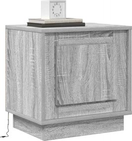 vidaXL Κομοδίνο Γκρι 44 x 34,5 x 45 εκ Επεξεργασμένο Ξύλο