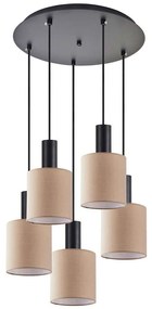 Φωτιστικό Οροφής Adept Tube 77-8524 40x40x300cm 5xE27 60W Black-Brown Homelighting