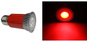 Adeleq Λάμπα Led Ισχύος Ε27 3W 230V 1 Led Εναλλάξιμο Φακό 30° Κόκκινο 13-270332