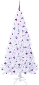 vidaXL Τεχνητό Χριστουγεννιάτικο Δέντρο Λευκό 210 cm PVC και Ατσάλι