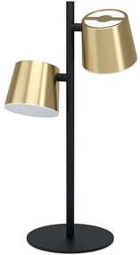 Φωτιστικό Επιτραπέζιο Altamira 39986 25,5x18x50,5cm 2xGu10 4,6W Black-Brass Eglo Steel,Plastic
