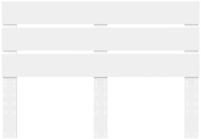 vidaXL Κεφαλάρι Λευκό 150 cm Επεξεργασμένο ξύλο