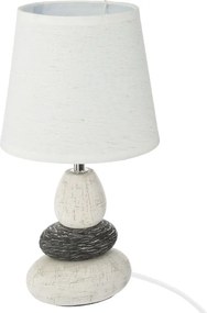 Επιτραπέζιο φωτιστικό Rockgem pakoworld Ε27 ivory-ανθρακί Φ18x33εκ