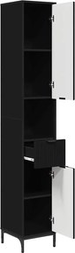 vidaXL Ντουλάπι Μπάνιου Μαύρο 31,5 x 33 x 190 εκ.