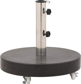 vidaXL Βάση Ομπρέλας Στρογγυλή Μαύρη 30 κ. από Γρανίτη