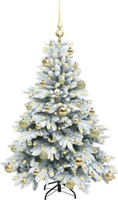 vidaXL Τεχνητό Χριστουγεννιάτικο Δέντρο Λευκό 120 cm ΠΕ και PVC