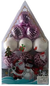 Σετ Χριστουγεννιάτικα στολίδια - 6cm - 12pcs - 23160-23160