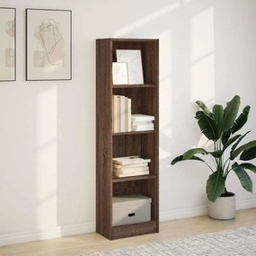 vidaXL Βιβλιοθήκη Καφέ Δρυς 40x24x143 εκ. από Επεξεργασμένο Ξύλο