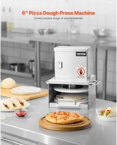 VEVOR 6 in Electric Pizza Dough Press Machine Commercial Pizza Pastry Sheeter