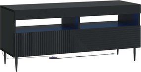vidaXL Ντουλάπα LED Τηλεόρασης Μαύρο Επεξεργασμένο Ξύλο
