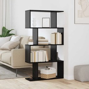vidaXL Βιβλιοθήκη Μαύρο 70 x 24 x 129 εκ. Επεξεργασμένο ξύλο