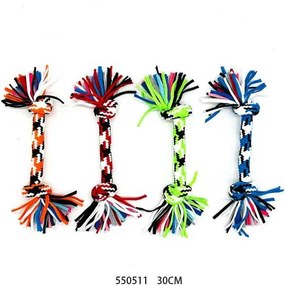 Παιχνίδι σκύλου σχοινί με κόμπους - 30cm - 12pcs - 550511