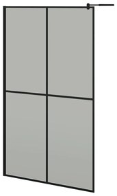 vidaXL Διαχωριστικό Ντουζιέρας 118 x 190 εκ. από Σκούρο Ψημένο Γυαλί