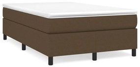 Κρεβάτι Boxspring με Στρώμα Σκούρο Καφέ 120x200 εκ. Υφασμάτινο - Καφέ