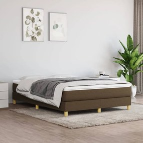 Πλαίσιο Κρεβατιού Boxspring Σκούρο Καφέ 140x200 εκ. Υφασμάτινο - Καφέ