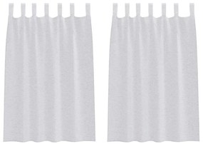 vidaXL Κουρτίνες με κουρτίνες 2 pcs Ανοιχτό γκρι 140x140εκ Πολυεστέρας