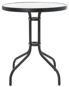 Σετ Κήπου Τραπεζαρία Watson - Monasty 3 τεμ Μεταλλικό Μαύρο 60x60x70 εκ.